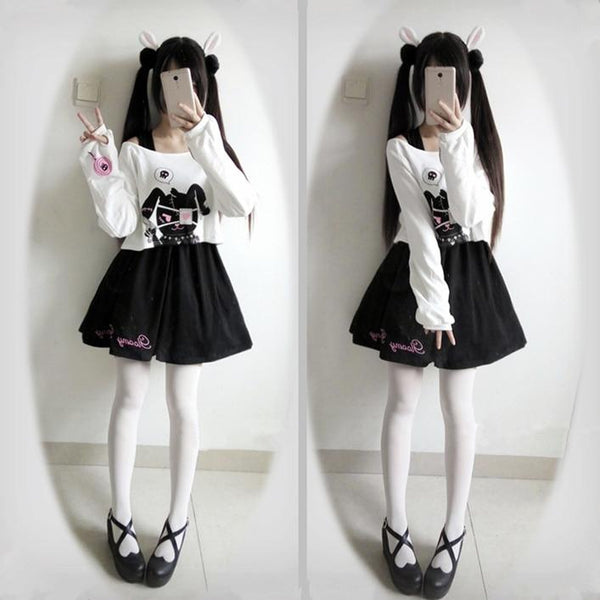 "Gloomy Bunny" Dress and Pullover - Tokyo Dreams
