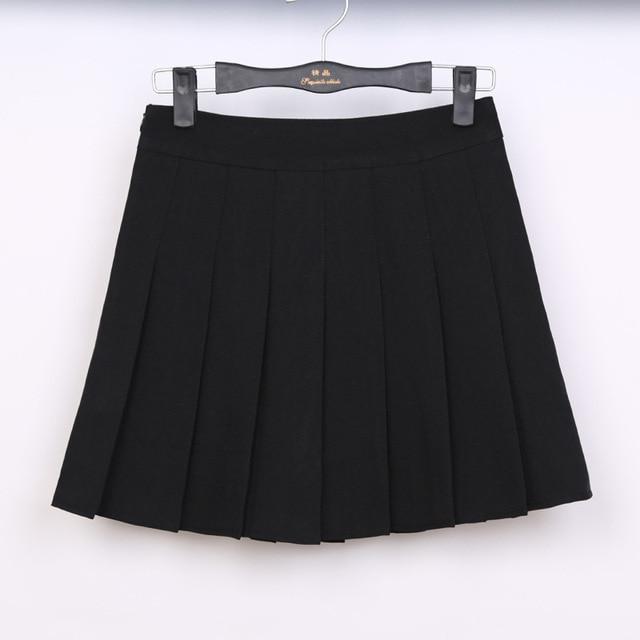 High Waist Pleated Schoolgirl Skirt - Tokyo Dreams