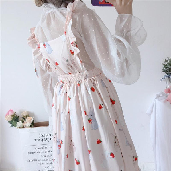 Strawberry Bunny Kawaii Dress - Tokyo Dreams
