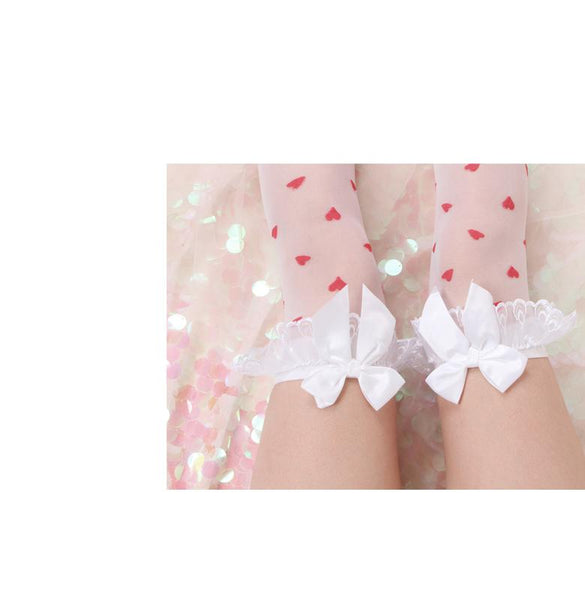 Lovely Lace Heart Stockings - Tokyo Dreams