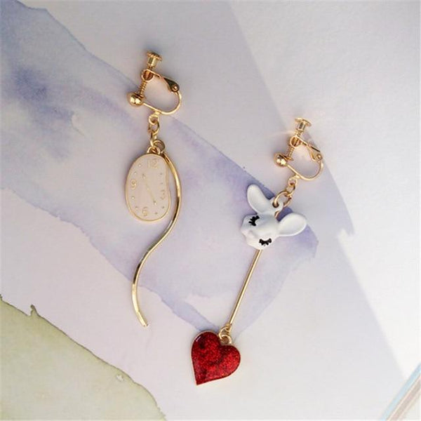 Alice Heart Kawaii Earrings Earrings Tokyo Dreams Ear clip 